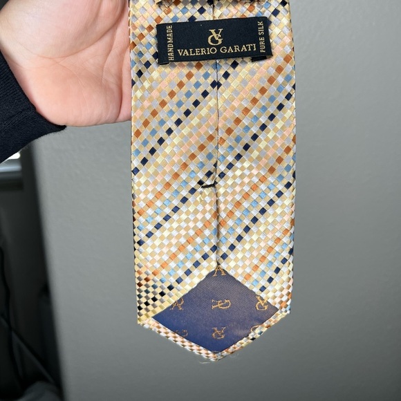 Valerio Garati Mens Multicolor 100% silk Buisness Casual Neck Tie Sz One Size - Picture 3 of 6